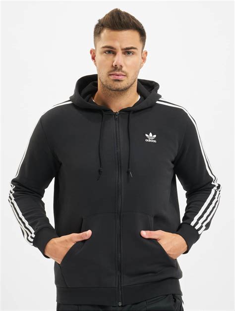 adidas zip hoodie herren schwarz